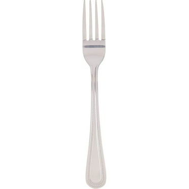 12-Piece Dots Dinner Fork Set, 18-0 Stainless Steel,Silver