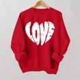 thumbnail image 4 of Penkiiy Valentine's Day Sweatshirt Women Love Heart Grahic Long Sleeve Shirt Casual Valentines Gifts Pullover Tops XL Red, 4 of 4