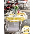 thumbnail image 5 of Outdoor Tablecloths with Umbrella Hole & Zipper, Yellow Truck Round Tablecloth 54 Inch, Spring Bees Daisy Car Star Buffalo Plaid Lines Waterproof Table Cloth, Patio/Pool/Picnic Table Covers, 5 of 8