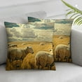 thumbnail image 3 of Ullo0ord Abstract Art, Sheep Pack of 2 Decorative Pillowcases Super Soft Sheep Throw Pillow Covers Modern Farmhouse Rustic Cushion Cover for Sofa Couch Bed  18x18in, 3 of 7