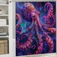 thumbnail image 5 of 4PCS Beautiful Octopus Shower Curtain Set,Colorful Funny Animals Bathroom Decor Sets with Rugs Bathroom Accessories Set Bathroom Curtain Shower Set with 12 Hooks, 5 of 8