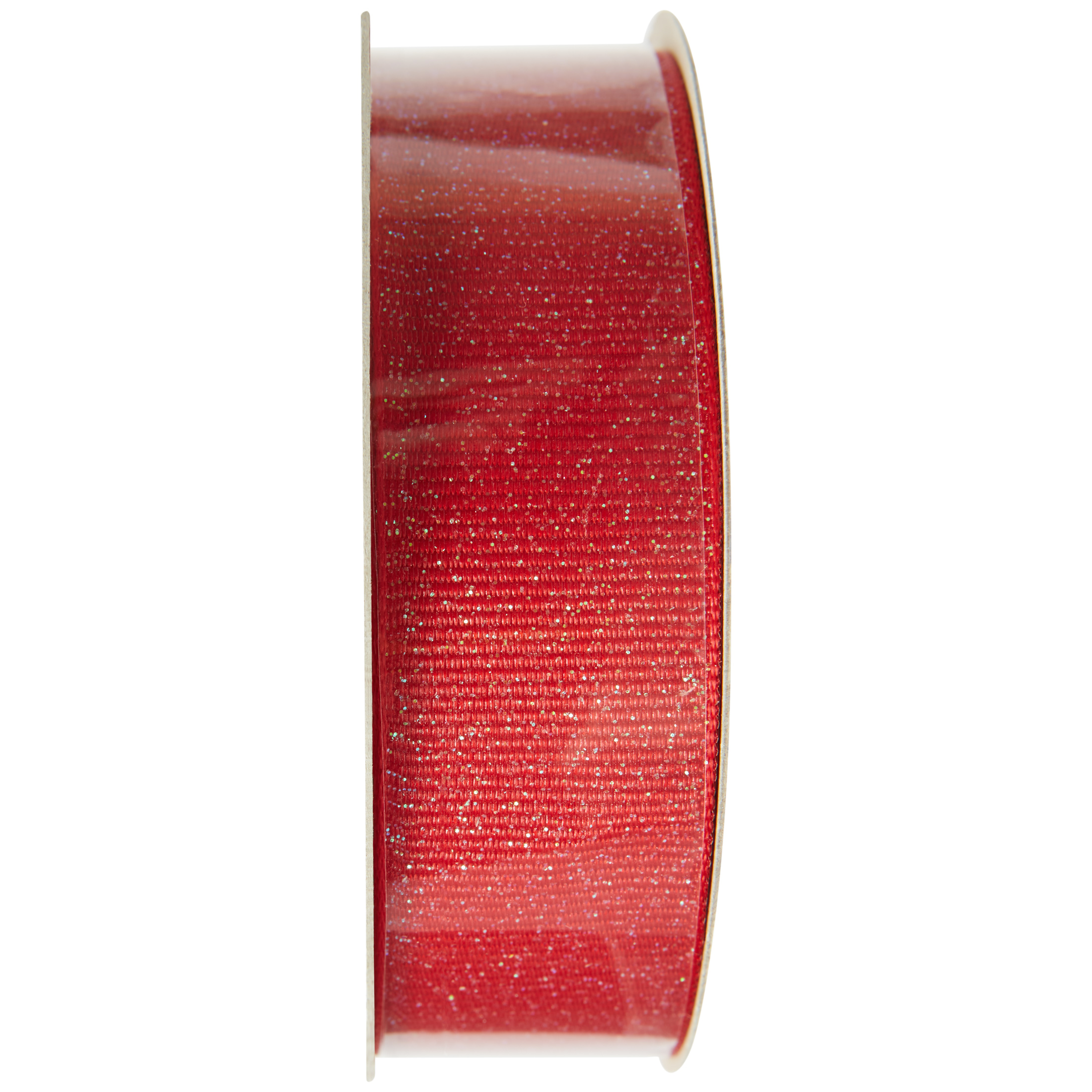 (3 pack) Offray Ribbon, Red 7/8 inch Grosgrain Glitter Polyester Ribbon, 9 feet