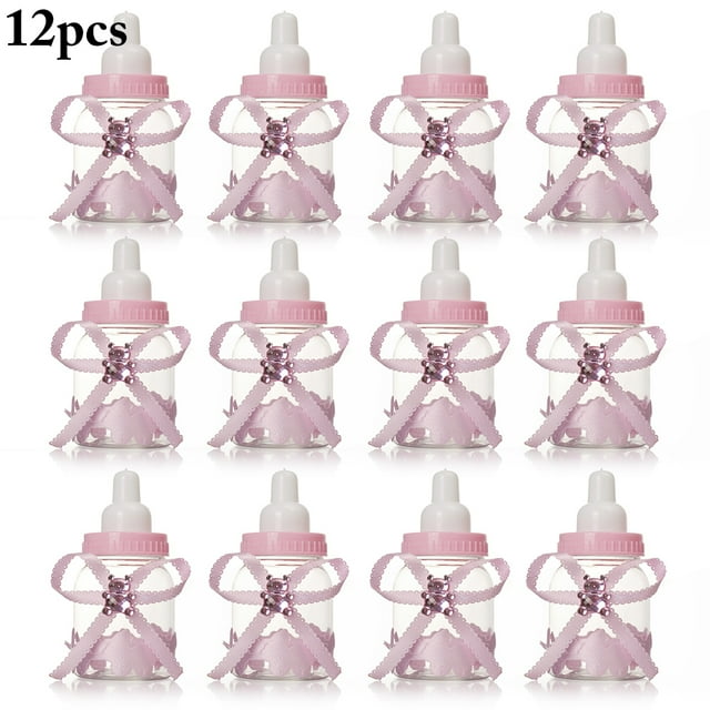 Coofit 12PCS Candy Bottle Creative Feeding Bottle Shape Candy Box for Baby Shower