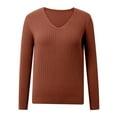 thumbnail image 4 of Womens Long Sleeve Lightweight V Neck Sweater Knit Tops Knit Pullover Sweater Women Womens Knit Sweater Pales Mens Comfortable Sweaters Sweater Polyester Sweater Mens Casual Sweater Jacket Live Is A, 4 of 4