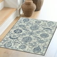 thumbnail image 3 of Maples Rugs - Made in USA - Blooming Damask Washable Indoor Accent Rugs, 2'6 x 3'10, Gray/Blue, 3 of 6