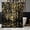 Black and Gold, variant on Stained Glass Shower Curtain Green Forest Tree, 70x72 Inch | Scenic Design, Nature Pattern Theme, Landscape Bathroom Decor Sets, Waterproof Cloth Fabric, with 12 Hooks
