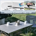 thumbnail image 5 of KingCamp Mesa de camping plegable portátil de aluminio enrollable, ligera, plegable, grande, para picnic en interiores y exteriores, patio trasero, 53.5 x 27.5 pulgadas, 5 of 5