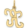 thumbnail image 4 of 14K Yellow Gold 14Ky Script Letter K Initial Charm Made In United States yc248k, 4 of 6