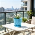 thumbnail image 4 of Hyknon 5.5 Inch Planter Pot with Saucer, Modern Indoor Plastic Plant Pot for Herbs and Flowers, Lightweight Flower Pot Container for Home Office Desk Window Sill Decor, 4 of 6