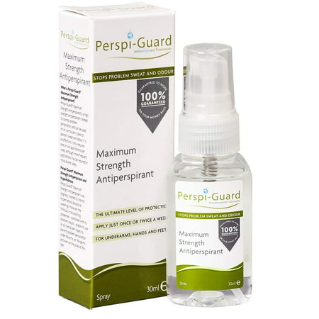 Perspi Guard Stops Problem Sweat and Odor, Maximum Strength Antiperspirant Spray, for Underarms, Hands and Feet, 30 (Best Deodorant To Stop Sweating)