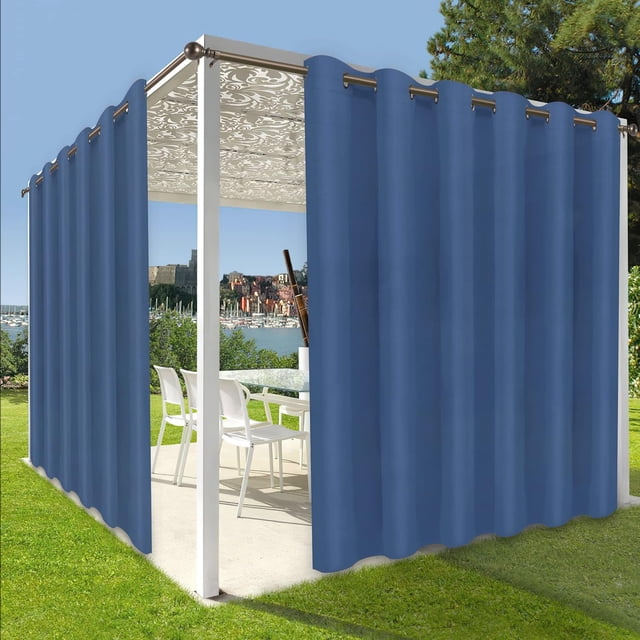 Rideaux Intérieurs Extérieurs pour Patio \ Panneau de Rideau à Oeillets Bloquant le Soleil pour Intimité, Rideaux Résistants aux Intempéries pour Gazebo, Véranda avant, Pergola, Kaki G x H Panneau