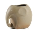 thumbnail image 2 of Elephant Design Ceramic Flower Pot with Drainage Hole for Small Plants Desktop Decoration Planter for Green Plants Stoneware Container Breathable Potting for Home Office Shelf Display, 2 of 6