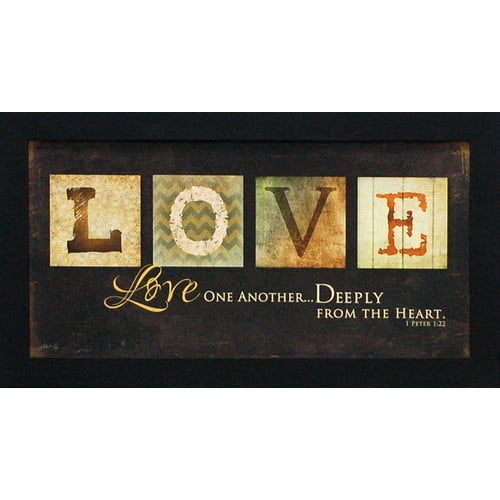 Artistic Reflections Love One Another By Marla Rae Framed Textual Art Walmart Com Walmart Com