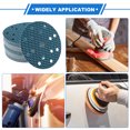 thumbnail image 7 of 50pcs Sanding Discs 6 Inch 15 Hole 60 Grit Hook and Loop Sandpaper Universal for Automotive Repair Blue, 7 of 7