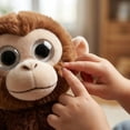 thumbnail image 3 of 9'' Cute Monkey Plush Toys, The Monkey Soft Stuffed Animals Throw Pillow, Huggable Cuddly Orangutan Zoo Animal Plushies Doll, Gift for Boys Girls and Adults, 3 of 5
