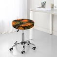thumbnail image 4 of Uemuo Orange Pumpkin Pattern Round Bar Stool Seat Covers Washable Stool Cushion Slipcover Elastic Bar Chair Covers-, 4 of 7