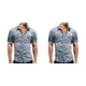 thumbnail image 1 of Camisa de mezclilla de verano Qarigey para hombre bolsillos L 2piezas, 1 of 6