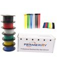thumbnail image 1 of Cable de calibre 16, alambre trenzado de silicona, alambre de cobre estañado, 25 pies cada uno, 6 colores, cable eléctrico flexible, conexión de 16 AWG de Fermerry, 1 of 5