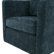 Comfort Pointe Sheldon Navy Blue Fabric Swivel Barrel Accent Chair