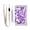 Purple White flow, variant on JIALIOU Nylon Trifold Card Wallet with ID Window Zipper Pocket for Men Women Teen Soft Pink Star Flower