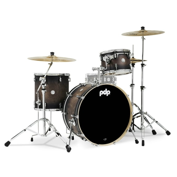 PDP PDCM24RKSCB Concept Maple Drum Set, Charcoal Burst - 3 Piece