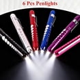 thumbnail image 4 of cyrico 6 Pack Pen Lights for Nurses, LED Reusable Pen Light with Pupil Gauge Penlights for Nurse Students Doctors Daily Use with Pocket Clip (Assorted Color), 4 of 6