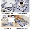 thumbnail image 4 of 2 Pack Washable Rubber Leaves Multicolored Flower Dish Drying Mats for Kitchen Counter Home Large Coffee Bar Pad Accessories and Decor for Utensils Stemware (2pcs 18''x24''+19.5''x12''), 4 of 6
