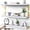 B. White Board & Gold Brackets-23-inch Standard, variant on Wall Mounted Floating Shelves B. White Board & Gold Brackets, 23-inch Standard Set of 3