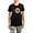 With Gray Camo Pant, variant on - Happy Yule Pajamas - Women's Short Sleeve Print T-Shirt and Pants Dark Cotton Pajama Set