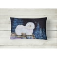 thumbnail image 2 of Carolines Treasures SS8437PW1216 Starry Night Coton de Tulear Decorative   Canvas Fabric Pillow 12H x16W multicolor, 2 of 3