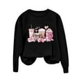 thumbnail image 5 of Generic Valentines Day Shirts Women Plaid Love Heart Valentines Day Sweatshirts Raglan Tops, 5 of 5