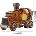 thumbnail image 5 of New Whiskey Bottle 10 oz Novelty Glass Decanter Cement Mixer Creative Home Bar, 5 of 5