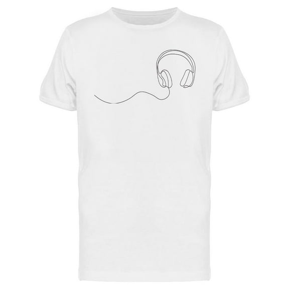 Headphones Draw T-Shirt Men -Image by Shutterstock, Male XX-Large