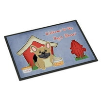 Carolines Treasures Dog House Collection French Bulldog Cream Door Mat Indoor Rug or Outdoor Welcome Mat 18x27 Doormat