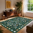 thumbnail image 3 of Gaderth 8x10 Floral Butterfly Area Rug, Machine Washable Living Room Rug With Non Slip TPR Backing, Stain Resistant Low Pile Indoor Carpet For Bedroom Dining Room Nursery Home Office, 3 of 10