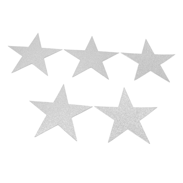 Recortes De Papel Para Decoración, 50 Unidades, Estrella Con Purpurina, Doble Cara