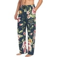 thumbnail image 2 of Junzan Men'S Pajama Pants Vintage Floral Sleepwear Pants Pj Bottoms Drawstring And Pockets, 2 of 9