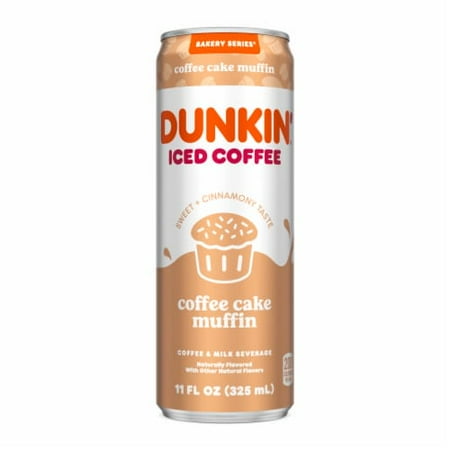2X-Dunkin' Coffee Cake Muffin Iced Coffee - 11 fl oz