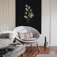 thumbnail image 5 of Aria Home Modern Metallic Flower Bouquet Wall Art Iron Vertical Hanging Decor, Green Gold, 5 of 6