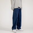 thumbnail image 3 of 2023 Spring New Straight Jeans For Men Korean Fashion Solid Color Classic Denim Men Trousers Basic Baggy Jeans For Women, 3 of 6