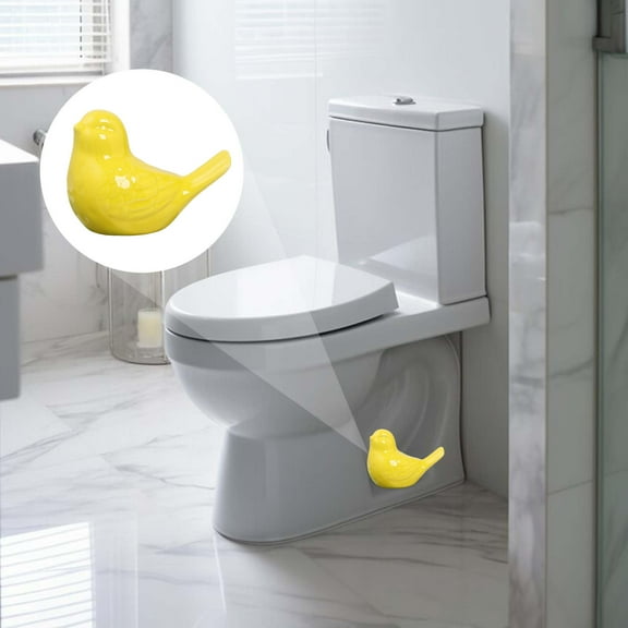 Cute Ceramic Birds Toilet Caps Decorative Animal Toilet Covers Funny Bathroom Desktop Ornament Unique Screw Covers For Home