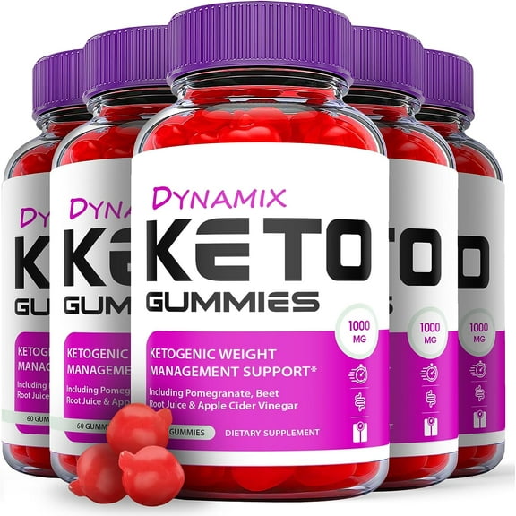 (5 Pack) Dynamix Keto ACV Gummies -Apple Cider Vinegar Supplement for Weight Loss - Energy & Focus Boosting Dietary Supplements for Weight Management & Metabolism - Fat Burn - 300 Gummies