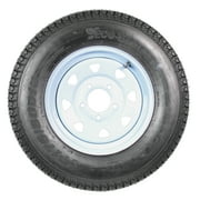 eCustomrim Trailer Tire On Rim ST175/80D13 175/80 D 13 Load C 5 Lug White Spoke Wheel