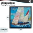 thumbnail image 4 of Stupell Industries Traditional Expressive Sailboats on Waves Black Floating Frame Canvas Art, 25 x 25, by Beth A. Forst, 4 of 8