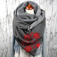 thumbnail image 2 of Écharpes Bouton Chaud Casual Wrap Femmes Châles Doux Mode Impression Foulard, 2 of 3