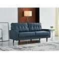 thumbnail image 2 of Uspridefurniture Acire 69.3" Faux Leather Cushion Back Sofa, Blue, 2 of 5