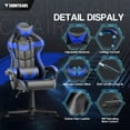 thumbnail image 3 of Soontrans Gaming Chair with Massage, High Back Computer Gamer Chair for Adults and s, Ergonomic Game Chair with Adjustable Headrest and Lumbar Support (Blue), 3 of 6