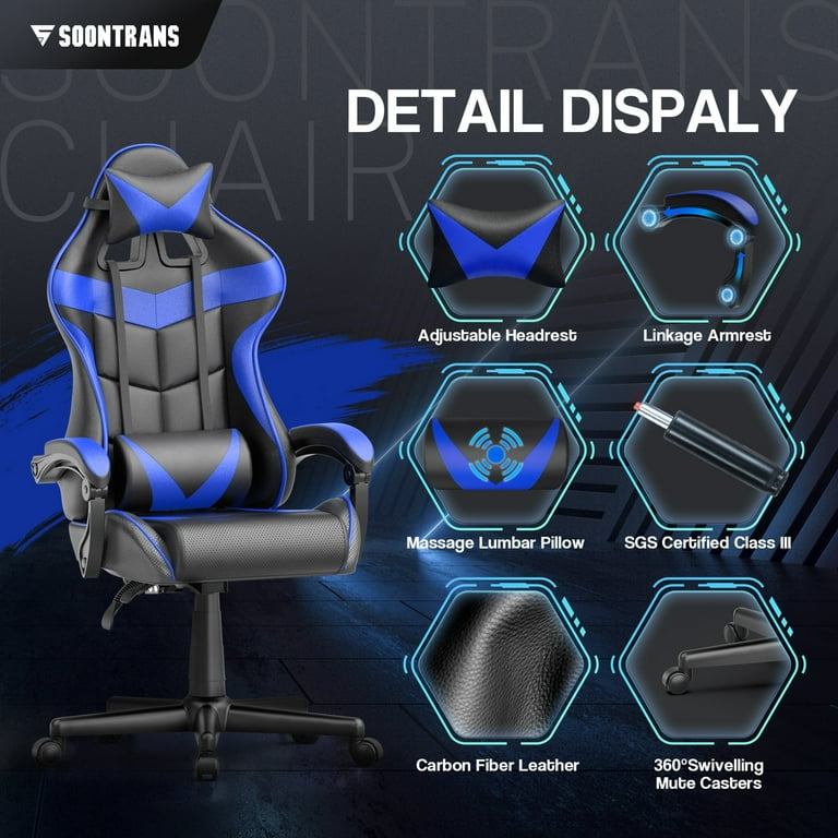 Blue gaming chair walmart online