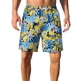 thumbnail image 3 of XINPING Men's Swim Trunks 9" with Pockets Quick Dry Printed Bathing Suit Built-in Board Shorts Beach Swimwear Pool Shorts, 3 of 5
