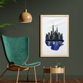 thumbnail image 2 of NYC Wall Art with Frame, Modernistic Metropolitan City Skyline New York Night Skyscrapers Theme Empire State, Printed Fabric Poster for Bathroom Living Room Dorms, 23" x 35", Multicolor, by Ambesonne, 2 of 2